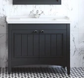 Denko Helena 100 cm MDF Antrasit Gri Banyo Dolabı Takımı ve Boy Dolabı thumbnail 2