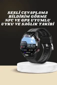 Akıllı Saat Amoled Ekran Metal Ve Deri Kordonlu Uyku ve Sağlık Takibi Titreşimli thumbnail 2