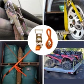 6 Metre Sonsuz Gırgır Spanzet Yük Gerdirme Halat Eşya Sabitleme Sapan Yük Taşıma Kayışı Kamyoncu İpi thumbnail 6