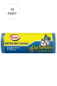 Battal Boy Çöp Torbası 75 x 90 cm 10 Lu Rulo x 10 Paket = 100 Adet (Mavi) - 1