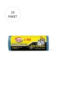 J-350 Jumbo Boy Çöp Torbası 80 x 110 cm 10 Lu Rulo x 10 Paket = 100 Adet (Mavi) - 1