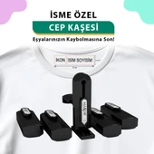 Siyah Öğrenci Cep Kaşesi, Okul Anaokul Kreş Kaşesi, Defter Kitap, Kıyafet Elbise Kaşesi Etiketi - 2