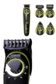 5 Başlıklı Şarjlı Tıraş Makinesi Led Ekran Saç Sakal Ense Tıraşına Uygun Bakım Seti thumbnail 4