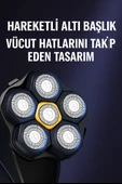 Elektrikli Döner Başlıklı Saç ve Sakal Tıraş Makinesi ,240 Dakika Kullanım Elektrikli Döner Başlıklı Saç ve Sakal Tıraş Makinesi , IPX6 Su Geçirmez 240 Dakika Kullanım - 5