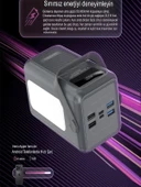 50000mAh 22.5W Hızlı Şarj 4xUSB 1XType-C 1xMicro Led Işıklı Dahili Kablolu Çoklayıcı Powerbank thumbnail 3