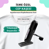Siyah Öğrenci Cep Kaşesi, Okul Anaokul Kreş Kaşesi, Defter Kitap, Kıyafet Elbise Kaşesi Etiketi - 1