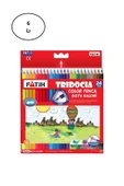 Fatih Üçgen Kuru Boya Kalemi 24 Renk Tam Boy Tridocia 6'lı - 1