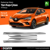 S-Dizayn Renault Clio 5 Krom Yan Kapı Çıtası 4 Prç. 2019 Üzeri thumbnail 1