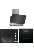 Bosch Siyah Ankastre Set (HBF514BB1T+POP7C6O12O+DWK65AD60R) - 1