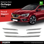 S-Dizayn Renault Megane 4 Krom Ön Panjur 5 Prç. 2016-2020 A+ Kalite - 1