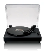 LENCO LS-60BK AHŞAP KASA USB BAĞLANTILI AT-3600 AUDIO TECHNICA İĞNE, PLASTİK KAPAKLI, BLUETOOTH IN/OUT - 1