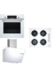 Bosch Lux Beyaz Ankastre Set (HBF534EW3T - POP6C2O10O - DWK66PJ20T) - 1