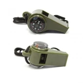 Çok Fonksiyonlu Düdük Pusula,  Kamp Termometre Acil Survival Dişli Düdük thumbnail 4