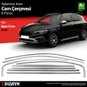 S-Dizayn Fiat Egea Cross Krom Cam Çerçevesi 8 Prç. 2020 Üzeri A+ Kalite - 1