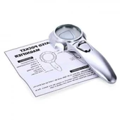 7x Büyüteç 6 Led Işık Aydınlatma 50mm Optik Lens El Büyüteç - 5