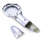 7x Büyüteç 6 Led Işık Aydınlatma 50mm Optik Lens El Büyüteç - 3