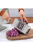3 Başlıklı Saplı Kaymaz Rende Jülyen Kesici Patates Lahana Havuç Rendesi thumbnail 4