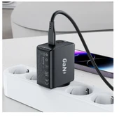 35W GaN Çift USB-C Portlu Süper Hızlı Şarj Cihazı  PD Destekli Akıllı Çip Teknolojili - 7