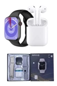 Akıllı Saat Gümüş Kasa Bluetooth Kulaklık Hediyeli Çok Fonksiyonlu İkili Set thumbnail 5