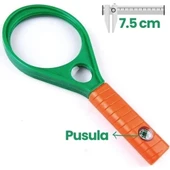 Optik Cam El Büyüteç 65mm 6x 4x Pusulalı Çocuklar Ve Yetişkinler Mg89075 thumbnail 5