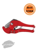 Wuvera 42 mm Plastik Boru Kesme Makası – Tesisat ve PVC Boru Kesimleri İçin Keskin El Aleti thumbnail 3