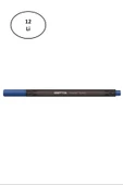 Gıpta Fineliner Kalem 0,4 Mm -Karton Kutu-Üçgen-G.Mavisi 12'li - 1