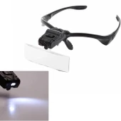 Işıklı Gözlük Büyüteç  5 Farklı Lens 9892b - 5