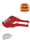 Wuvera 42 mm Plastik Boru Kesme Makası – Tesisat ve PVC Boru Kesimleri İçin Keskin El Aleti thumbnail 1