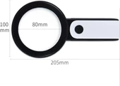 30x 12ışıklı Büyüteç Taşınabilir Çıft Katmanlı Optik Cam Okuma Büyüteç 229018 - 3