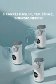 Torima CNB69008 Beyaz Sessiz Kademeli Dijital Ekranlı USB Şarjlı Mesh Nebulizatör Cihazı thumbnail 2