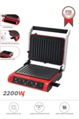Torima TG-PRO1000 Siyah-Kırmızı 2200W Dijital Ekranlı Tost Izgara Makinesi Çıkarılabilir Plaka thumbnail 1