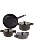 Jumbo Black Cook 7 Parça Döküm Tencere Seti - 1
