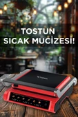 Torima TG-PRO1000 Siyah-Kırmızı 2200W Dijital Ekranlı Tost Izgara Makinesi Çıkarılabilir Plaka thumbnail 2