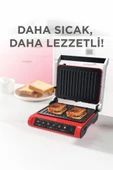 Torima TG-PRO1000 Siyah-Kırmızı 2200W Dijital Ekranlı Tost Izgara Makinesi Çıkarılabilir Plaka thumbnail 4