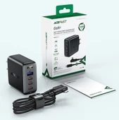 100W GaN+ 4 Port Hızlı Şarj Adaptörü 3 USB-C  1 USB-A Laptop Telefon Tablet Uyumlu - 6