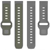 Huawei Watch GT5 Pro 46mm İle Uyumlu Çift Renkli Spor Silikon Kordon Nefes Alabilir Konforlu  Yeşil thumbnail 5