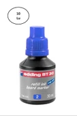 Edding Tahta Kalem Mürekkep 30 Ml Mavi 10'lu - 1