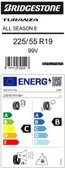 Bridgestone 225/55R19 99V M+S Sfm Turanza All Season 6 (4X4-Suv) 4Mevsim Lastiği (Üretim Yılı:2024) thumbnail 4