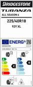 Bridgestone 225/40R18 92Y Xl Turanza All Season 6 Oto 4Mevsim Lastiği (Üretim Yılı:2025) thumbnail 4