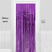 Işıltılı Duvar Ve Kapı Perdesi Mor Renk 90x200 Cm - 1