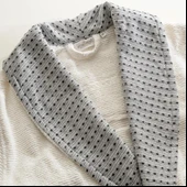 Ecocotton İzgi Erkek Bornoz %100 Organik Pamuk Jakarlı Siyah M thumbnail 3