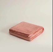 Ecocotton Berin Bebek Yatak Örtüsü %100 Organik Pamuk Müslin El Nakışlı Pudra TK thumbnail 2