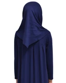 Penye Kendinden Başörtülü Çocuk Namaz Elbisesi Lacivert/ 6-7-8 yaş - 3