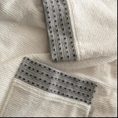 Ecocotton İzgi Erkek Bornoz %100 Organik Pamuk Jakarlı Siyah M thumbnail 2