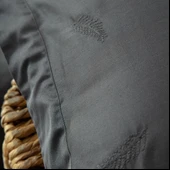 Ecocotton Güz Çift Kişilik Nevresim Takımı %100 Organik Pamuk Saten Brodeli Antrasit CK thumbnail 2