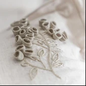 Ecocotton Masal Battal Boy Nevresim Takımı %100 Organik Pamuk Keten El Nakışlı Bej CK thumbnail 2