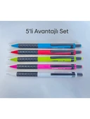 Mikro MP404 Karışık Renk 0.5 Uçlu Silgili Versatil Kurşun Kalem 5 li Set - 1