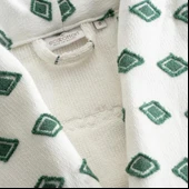 Ecocotton İmre Kadın Bornoz %100 Organik Pamuk Jakarlı Yeşil L thumbnail 3