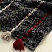 Ecocotton Katari Banyo Paspası %100 Organik Pamuk El Nakışlı Antrasit 50X80 thumbnail 2