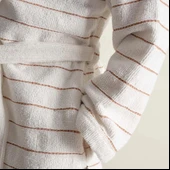 Ecocotton İmre Kadın Bornoz %100 Organik Pamuk Jakarlı Kiremit XL thumbnail 2